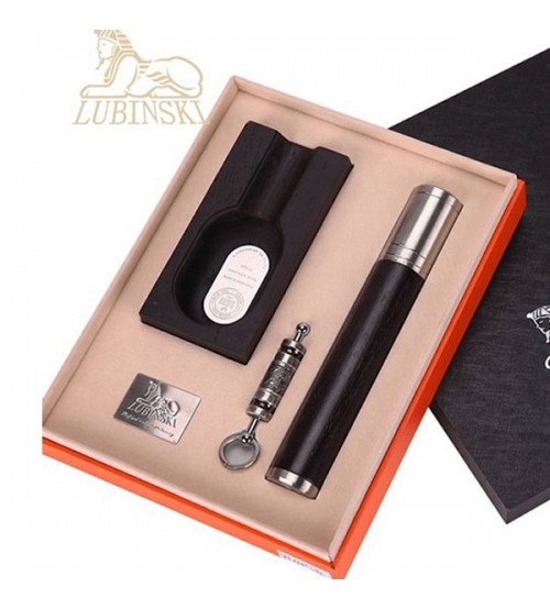 Set gạt tàn, ống đựng, đục Xì gà Lubinski chính hãng LB-T21