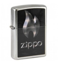Zippo Flame Street Chrome Logo