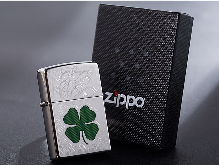 Zippo 4 Leaf Clover Luck